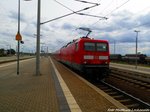 114 039 verlsst den Bitterfelder Bahnhof in Richtung Leipzig Hbf am 14.7.16