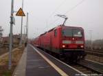 143 011 als S7 mit ziel Halle-Trotha steht abfahrbereit im Bahnhof Halle-Nietleben am 12.11.14