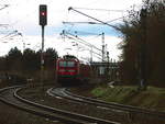 143 871 hat hat S7 mit ziel Halle/Saale Hbf den Bahnhof Halle Zscherbener Strae hinter sich gelassen am 31.1.18
