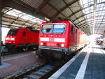 146 029 und 143 034 im Bahnhof Halle/Saale Hbf am 26.7.18