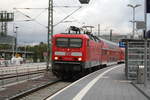 143 919 mit der S9 von Eilenburg kommend bei der einfahrt in den Endbahnhof Halle/Saale Hbf am 27.8.20