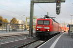 143 919 mit der S9 von Eilenburg bei der einfahrt in den Endbahnhof Halle/Saale Hbf am 17.9.20