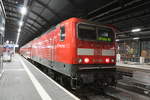 143 168 mit ziel Eilenburg im Bahnhof Halle/Saale Hbf am 10.12.20
