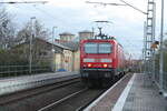 143 168 verlässt den Bahnhof Delitzsch ob Bf in Richtung Eilenburg am 2.12.21