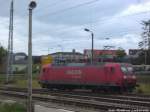 145 053-5 beim verlassen des Bahnhofs Waren (Mritz) in Richtung Neustrelitz Hbf am 16.6.14