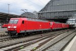 BR 145/498281/lokzug-mit-145-015-durchfahrt-am Lokzug mit 145 015 durchfahrt am 27 April 2016 Bremen Hbf.