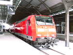 BR 146/603586/146-026-steht-als-re30-mit 146 026 steht als RE30 mit ziel Magdeburg Hbf im Bahnhof Halle/Saale Hbf am 17.3.18