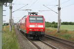 BR 146/741956/146-029-mit-dem-re30-mit 146 029 mit dem RE30 mit ziel Magdeburg Hbf bei der Einfahrt in Zberitz am 9.6.21