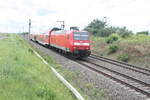 BR 146/743269/146-015-mit-dem-re30-mit 146 015 mit dem RE30 mit Ziel Magdeburg Hbf unterwegs zwischen Zberitz und Niemberg am 5.7.21
