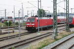 BR 146/747627/146-275-im-bw-rostock-hbf 146 275 im Bw Rostock Hbf am 25.7.21
