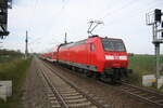 BR 146/783185/146-022-verlaesst-den-haltepunkt-zoeberitz 146 022 verlsst den Haltepunkt Zberitz in Richtung Halle/Saale Hbf am 29.4.22