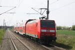 BR 146/783199/146-022-verlaesst-den-haltepunkt-zoeberitz 146 022 verlsst den Haltepunkt Zberitz in Richtung Halle/Saale Hbf am 29.4.22