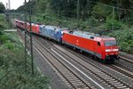 BR 152/521728/lokzug-mit-152-062-passiert-der Lokzug mit 152 062 passiert der Universität von Duisburg am 16 September 2016.