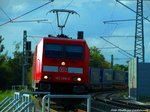 BR 185/515700/185-388-6-mit-einem-gueterzug-aus 185 388-6 mit einem Güterzug aus Bitterfeld kommend in der Güterumfahrung in Halle (Saale) am 28.7.16