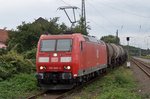 Kesselwagenzug mit 185 049 durcheilt am 16 September 2016 Oberhausen Osterfeld Süd.