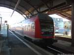 Schlusslicht von 143 650 mit ziel Nordhausen beim Verlassen des Bahnhofs Halle (Saale) Hbf am 1.11.14