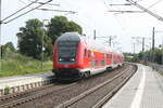 146 028 verlsst mit dem RE30 mit ziel Halle/Saale Hbf den Bahnhof Zberitz am 9.6.21
