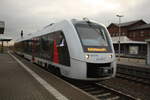 abellio-rail-mitteldeutschland/761065/1648-406906-verlaesst-als-rb36-mit 1648 406/906 verlsst als RB36 mit Ziel Wolfsburg Hbf den Bahnhof Oebisfelde am 6.11.21