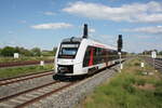 abellio-rail-mitteldeutschland/798237/1648-431931-bei-der-einfahrt-in 1648 431/931 bei der Einfahrt in den Bahnhof Halberstadt am 2.6.22