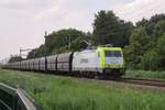 CAPTRAIN/620542/captrains-neue-186-154-zieht-ein CapTrains neue: 186 154 zieht ein Kohlezug bei Dordrecht Zuid am 19 Juli 2018. 