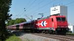 HGK 185 585-7 mit einem Sonderzug/Saufzug aus Richtung Osnabrck Hbf weiter nach Hamburg am 07.06.2013 durch Dreye bei Bremen