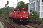hafen-a-guterverkehr-koln-hgk/660581/rheincargo-de-73-schleppt-zwei-loks RheinCargo DE 73 schleppt zwei Loks durch Köln Süd am 8 Juni 2019.