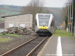 hessische-landesbahn-hlb/490862/hlb-509-109-bei-der-einfahrt HLB 509 109 bei der Einfahrt in Ranstadt am 31.3.16