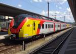 hessische-landesbahn-hlb/660698/hlb-et-345-steht-am-3 HLB ET 345 steht am 3 Juni 2019 in Aschaffenburg.