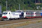 Lokomotion 186 443 treft mit deren KLV am 17 September 2019 in Kufstein ein.
