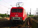 156 001 der MEG im Bahnhof Halle (Saale) Hbf am 6.7.17