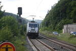 386 034 von METRANS von Tschechien kommend bei der Durchfahrt im Bahnhof Schöna am 6.6.22