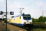 Am 21 Mai 2004 steht Metronom 146-03 in Uelzen.