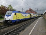 Metronom/498493/metronom-146-18-haelt-am-27-april Metronom 146-18 hlt am 27 April 2016 in Hamburg-Harburg.