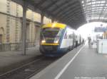MRB VT 614 mit ziel Eilenburg im Bahnhof Halle (Saale) Hbf am 7.9.14