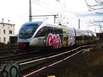 MRB VT 0011 (ex OLA VT 0011) fhrt ins Schienen Fahrzeug Werk Delitzsch am 12.12.17