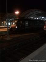 MRCE ES 64 U2 - 018 mit ziel Eisenach im Bahnhof Halle Saale Hbf am 14.2.14