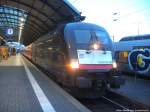 MRCE ES 64 U2 - 005 mit der RegionalBahn mit ziel Eisenach im Bahnhof Halle (saale) Hbf am 13.12.14