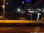 G1206 der MRCE / DB mit einem Bauzug im Bahnhof Halle (Saale) Hbf am 22.11.16