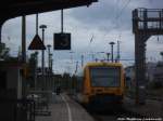 ODEG VT 650.86 als R3 mit Ziel Neustrelitz Hbf im Bahnhof Waren (Mritz) am 16.6.14