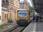 ODEG VT 650.92 mit ziel Rehna im Bahnhof Schwerin Hbf am 13.7.14