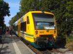 ODEG VT 650.74 im Auftrag der PRESS mit ziel Bergen auf Rgen im Bahnhof Lauterbach Mole am 5.9.14