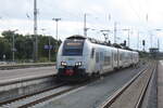 ostdeutsche-eisenbahngesellschaft-odeg/758676/4746-307807-bei-der-einfahrt-in 4746 307/807 bei der Einfahrt in den Bahnhof Stralsund Hbf am 20.9.21