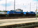 Spitzke Lokomotiven abgestellt in Bitterfeld am 31.7.17
