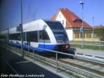 UBB GTW 2/6 mit Ziel Ahlbeck Grenze im Bahnhof Zinnowitz am 30.5.09