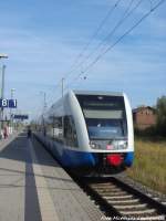 usedomer-baderbahn-gmbh-ubb/369882/ubb-gtw-26-mit-ziel-swinemuende UBB GTW 2/6 mit ziel Swinemnde Centrum (PL) im Bahnhof Zssow am 25.7.14