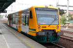 Vogtlandbahn/862547/vt-65069-der-vogtlandbahn--trilex VT 650.69 der Vogtlandbahn / Trilex steht als RB5 / Os 17018 (GWTR) mit ziel Kraslice im Bahnhof Sokolov am 9.4.24