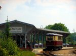 VT 137 322 der Zittauer Schmalspurbahn zu Gast bei der Dllnitzbahn // Hier steht der Triebwagen im Bahnhof Oschatz am 4.6.16