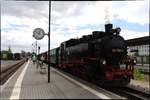 99 1789 der Lnitzgrundbahn im Bahnhof Radebeul Ost am 28.6.19