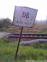 Bahnschilder/266600/db-anlagen-schild-am-9513 DB Anlagen Schild am 9.5.13