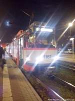 havag/384365/havag-tatras-als-linie-2-mit HAVAG Tatras als Linie 2 mit ziel Soltauer Strae an der Haltestelle S-Bahnhof Neustadt am 7.11.14